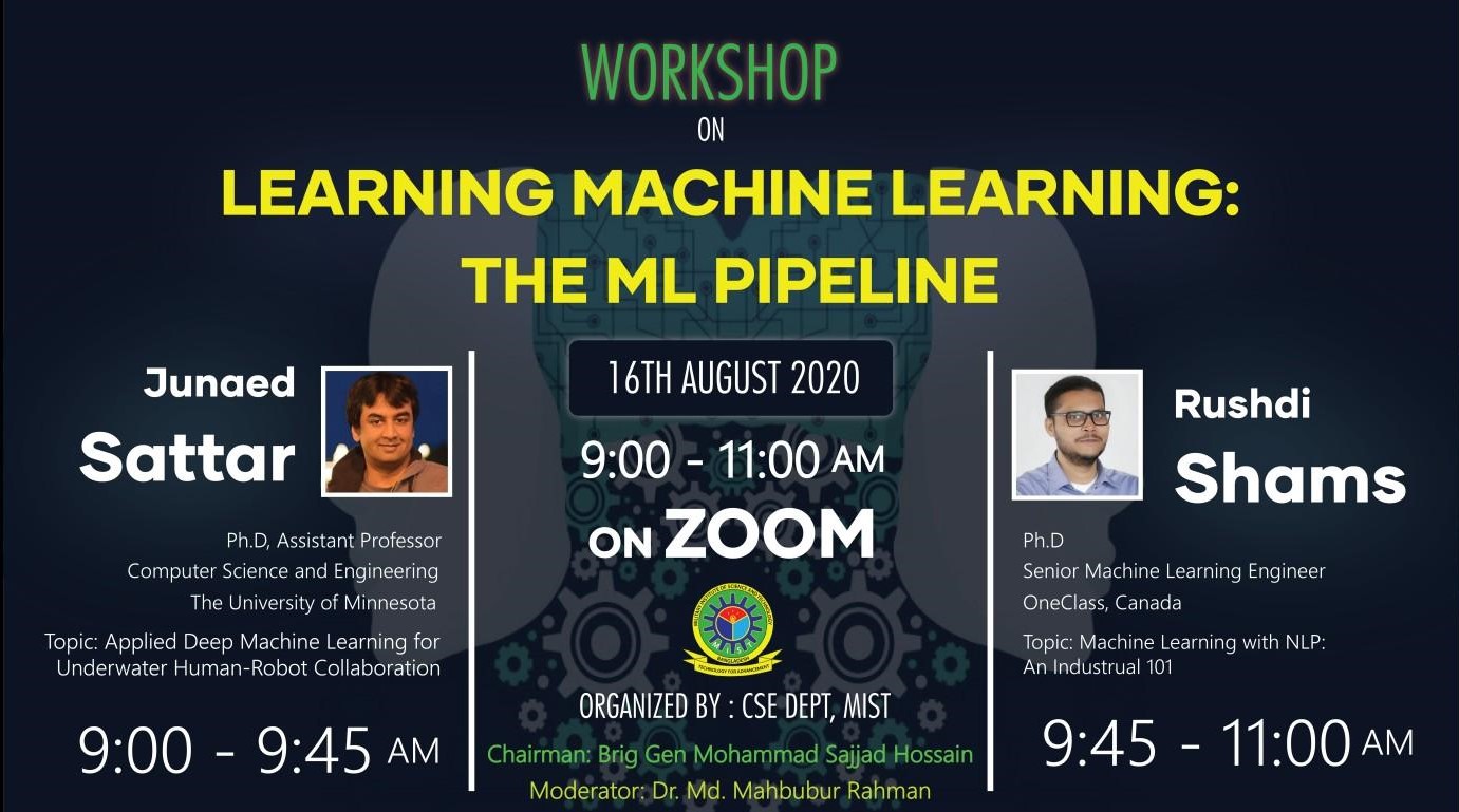 Workshop on "Learning Machine Learning: The ML Pipeline" by CSE Dept